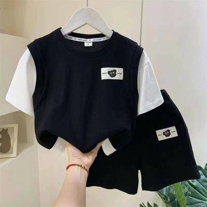 Boys Bear Patch Waffle Suit – Rs.1079 – Sheinn Pakistan