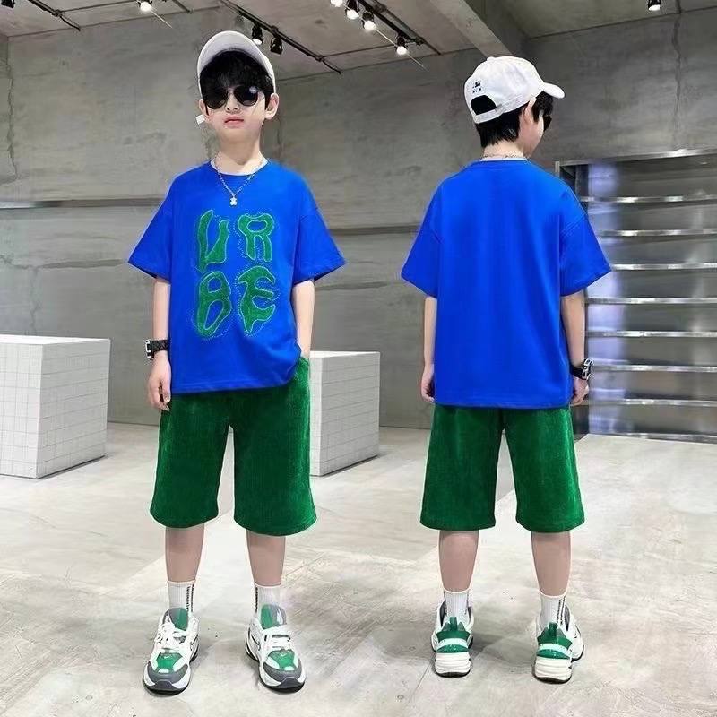 Boys Blue Cartoon Tile Print Suit – Rs.1079 – Sheinn Pakistan