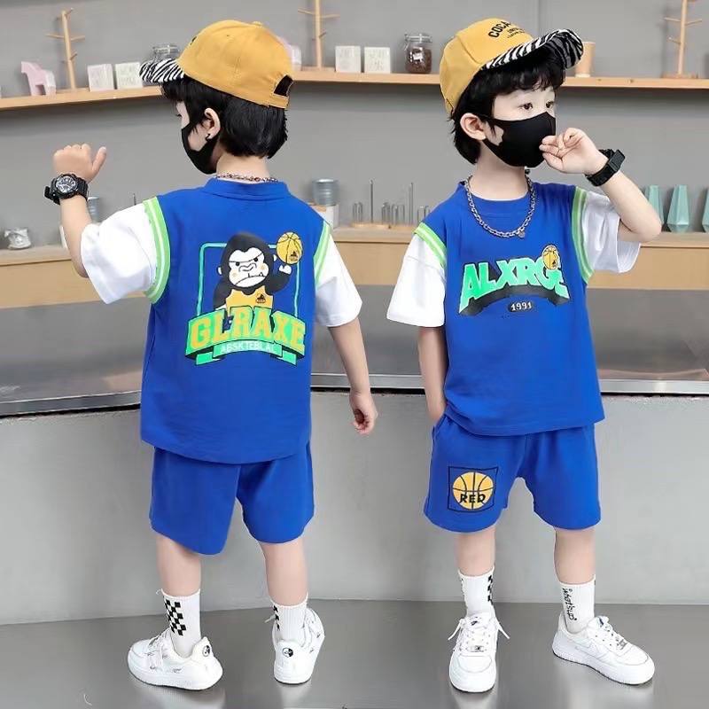 Boys Neon Basketball Vest Set – Rs.1079 – Sheinn Pakistan