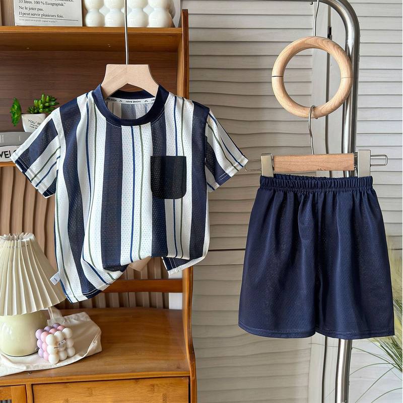 Boys Stripe Panel Camp Suit – Rs.1079 – Sheinn Pakistan