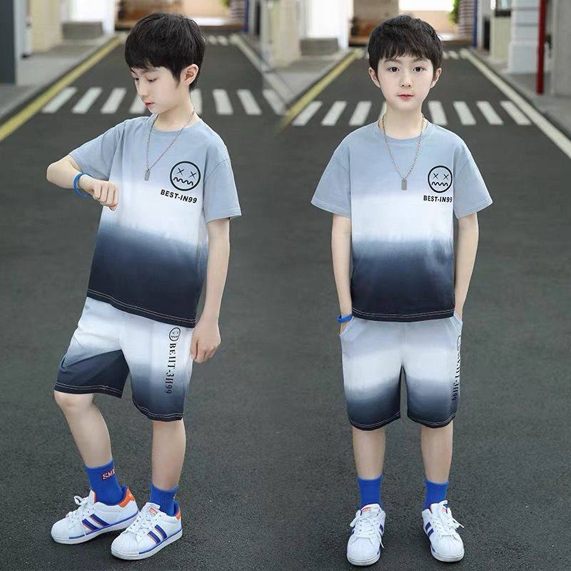 Boys Orange Blue Gradient Suit – Rs.1079 – Sheinn Pakistan